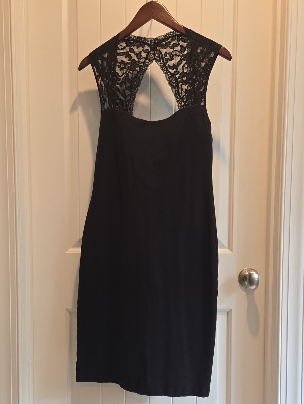 Moda International Black Lace Back Midi Dress